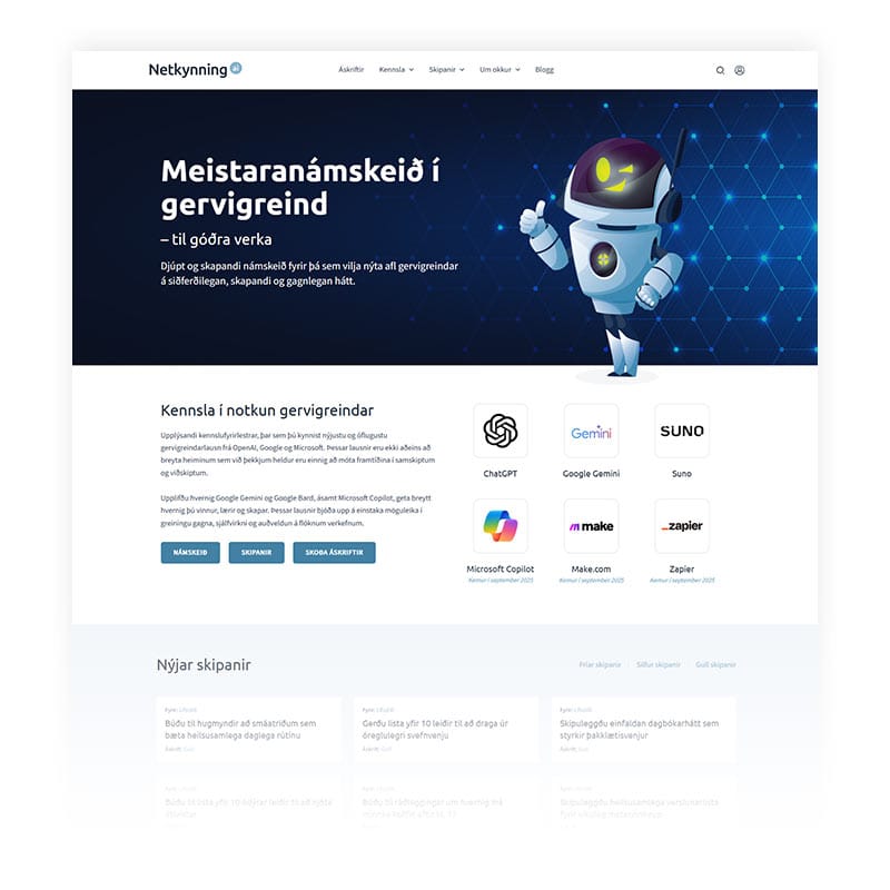 Netkynning.ai - Kennsla í notkun gervigreindar